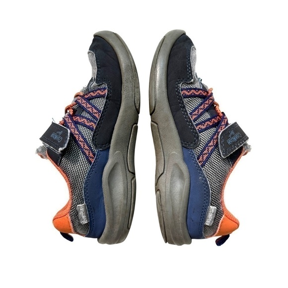 ⭐️ 5 for $25 Oshkosh B’Gosh Grey Blue & Orange Velcro Sneakers 13 M Kids - Picture 4 of 10